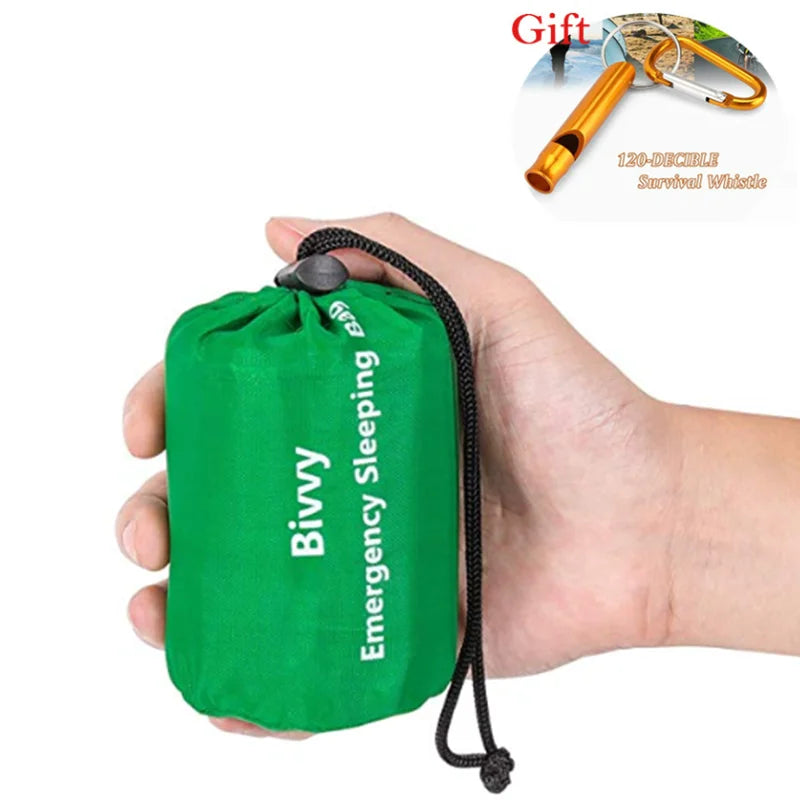 Emergency Thermal Bivy Sleeping Bag - Waterproof Mylar Survival Blanket for Outdoor Adventures and Emergency Preparedness