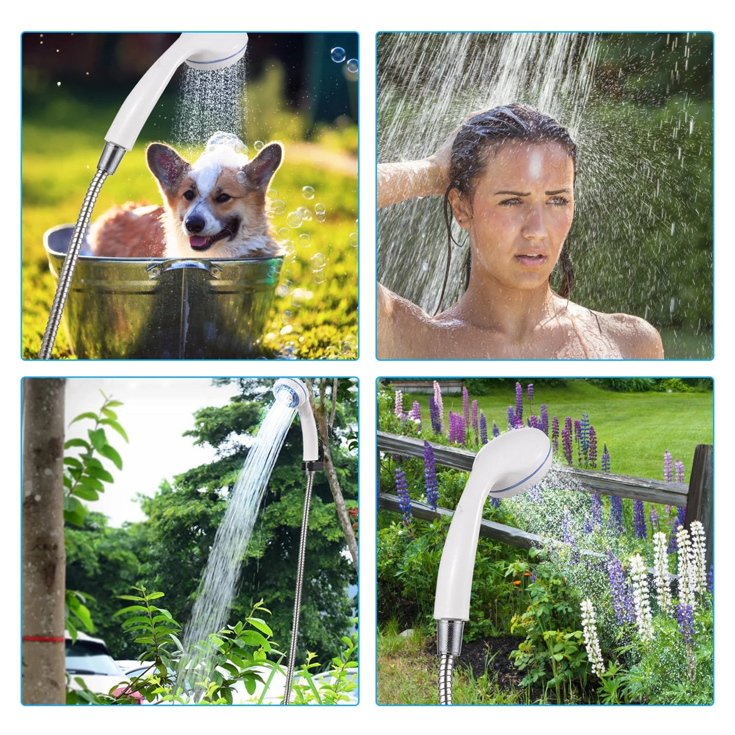 Elevate Your Outdoor Experience with the Ultimate Portable Electric Camping Shower - Perfect for Adventures, Pet Care, and Car Washes! 🚿🌲✨