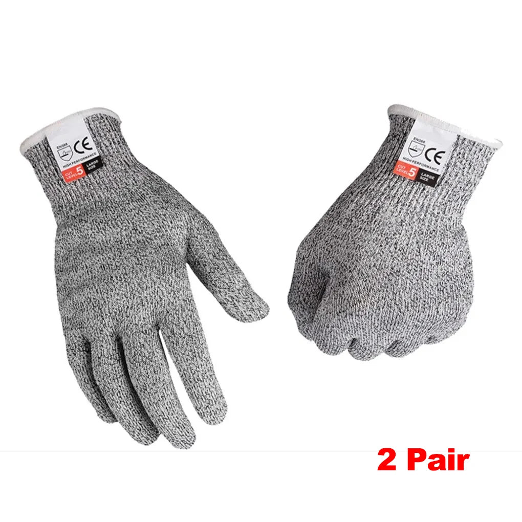 HPPE Level 5 Heavy-Duty Cut-Resistant Gloves for Superior Protection in Kitchen, Fishing, and Industrial Applications
