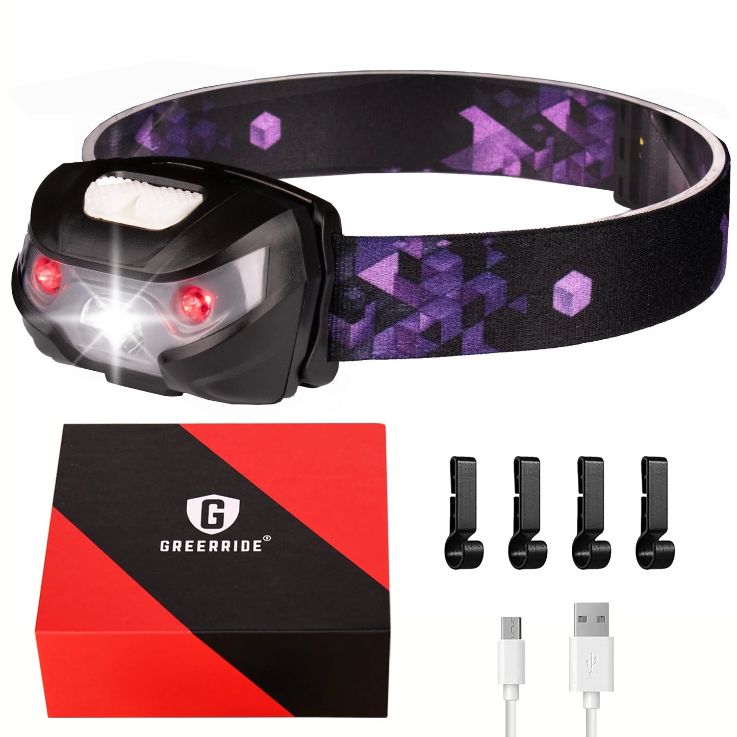 High-Performance Rechargeable LED Headlamp for Camping, Running, and Outdoor Adventures