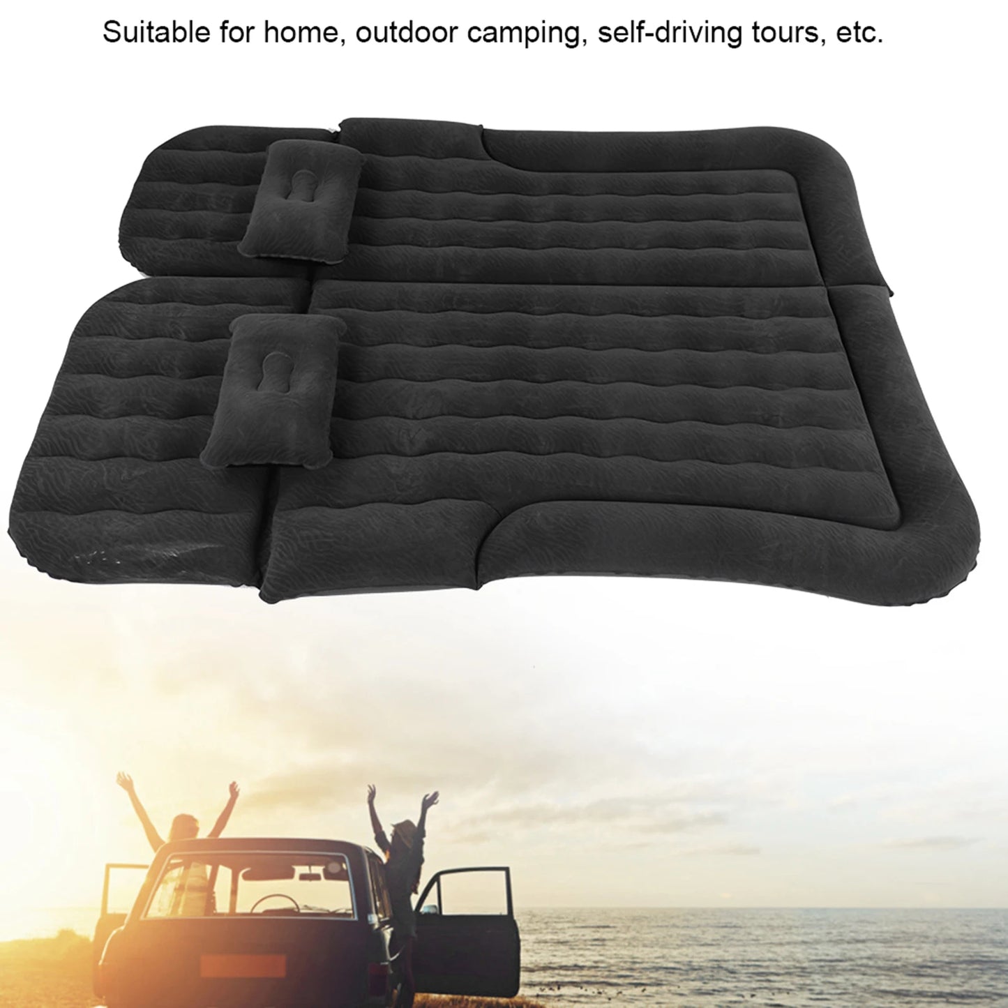 Premium Multifunctional Inflatable Travel Mattress with PVC Flocking for Ultimate Comfort in Cars, SUVs, Homes, and Outdoor Excursions