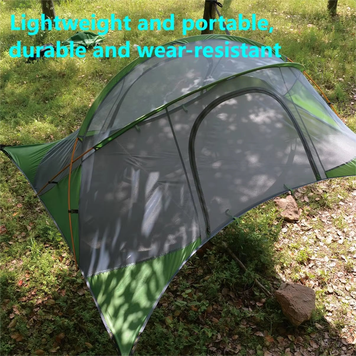 Spacious and Durable Large Portable Camping Hammock for 2-4 People - Perfect for Family Tree Tents, Outdoor Activities, Hiking, and Travel