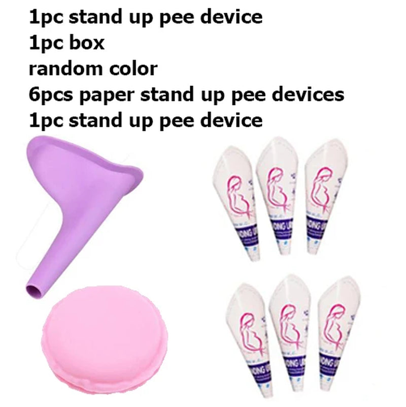 Innovative Portable Female Urinal for Outdoor Adventures - Soft Silicone & Disposable Paper Design