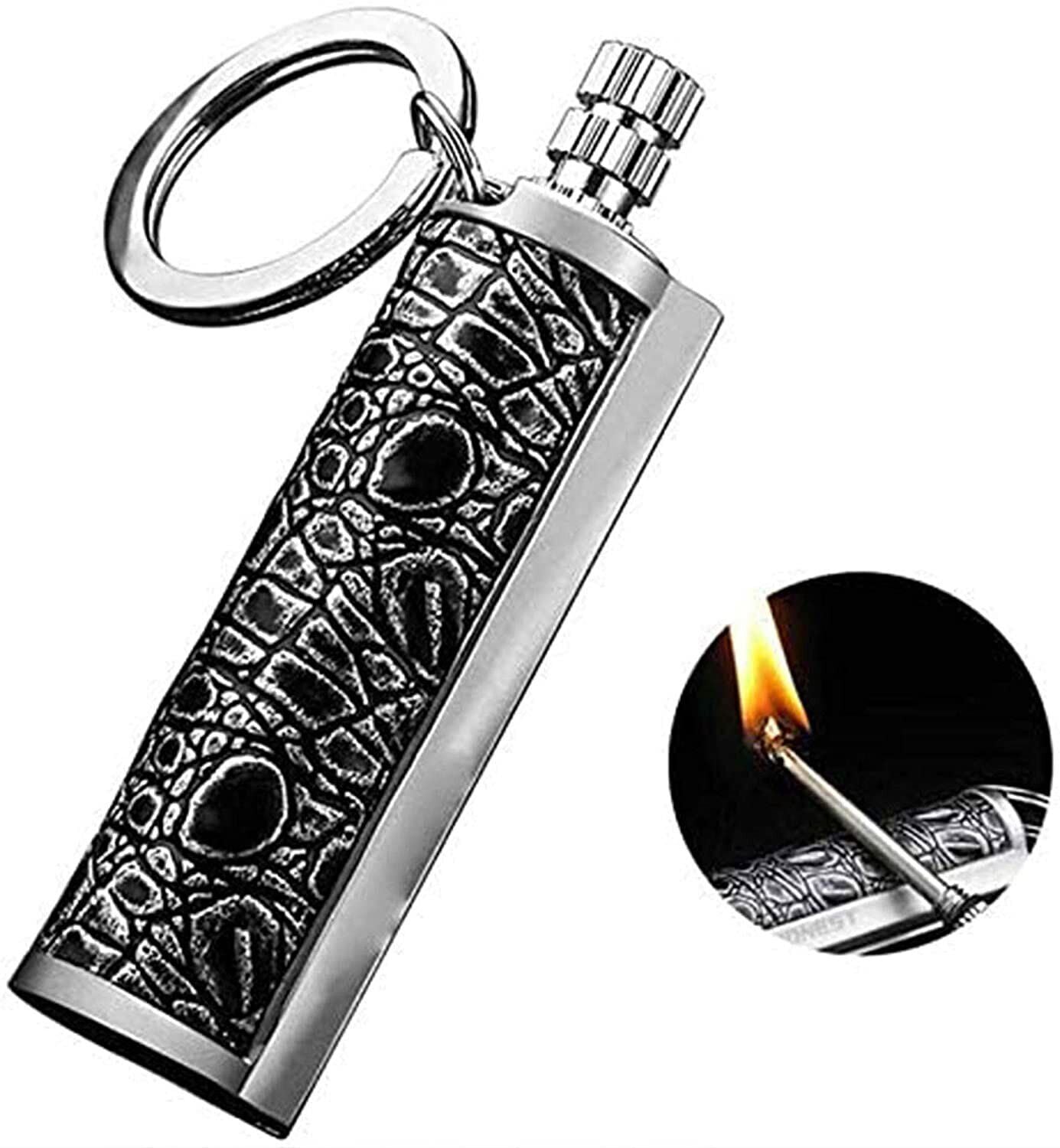 Waterproof Permanent Lighter with Integrated Striker - Reliable Emergency Fire Starter for Survival Scenarios