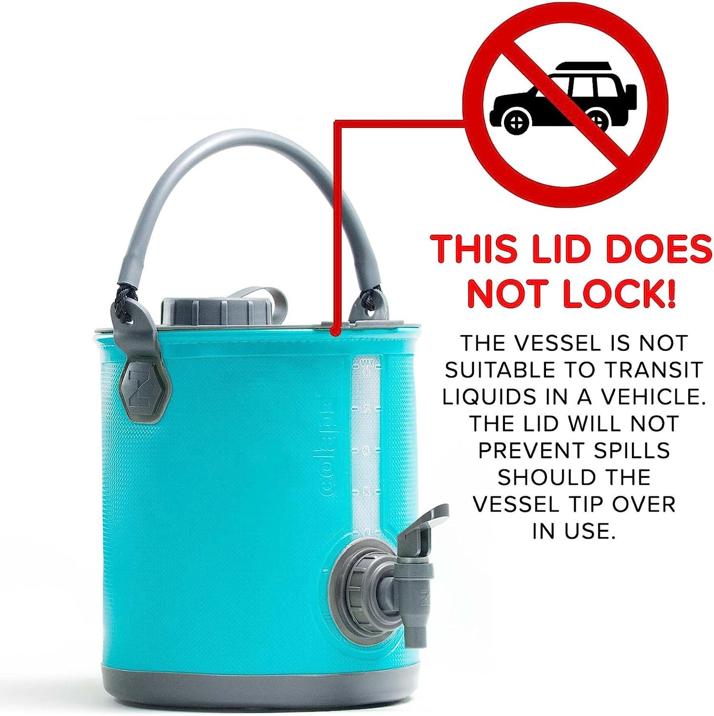 Premium 2-Gallon Collapsible Camping Water Container with Spigot - Versatile Portable Bucket and Water Jug Dispenser for Outdoor Adventures