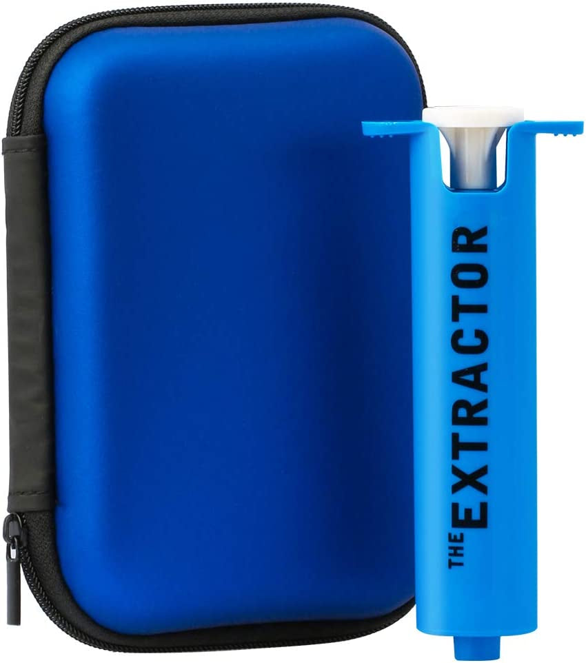 Essential Snake and Bee Sting First Aid Kit with Venom Extractor Suction Pump and CPR Face Shield (Blue) for Outdoor Adventures