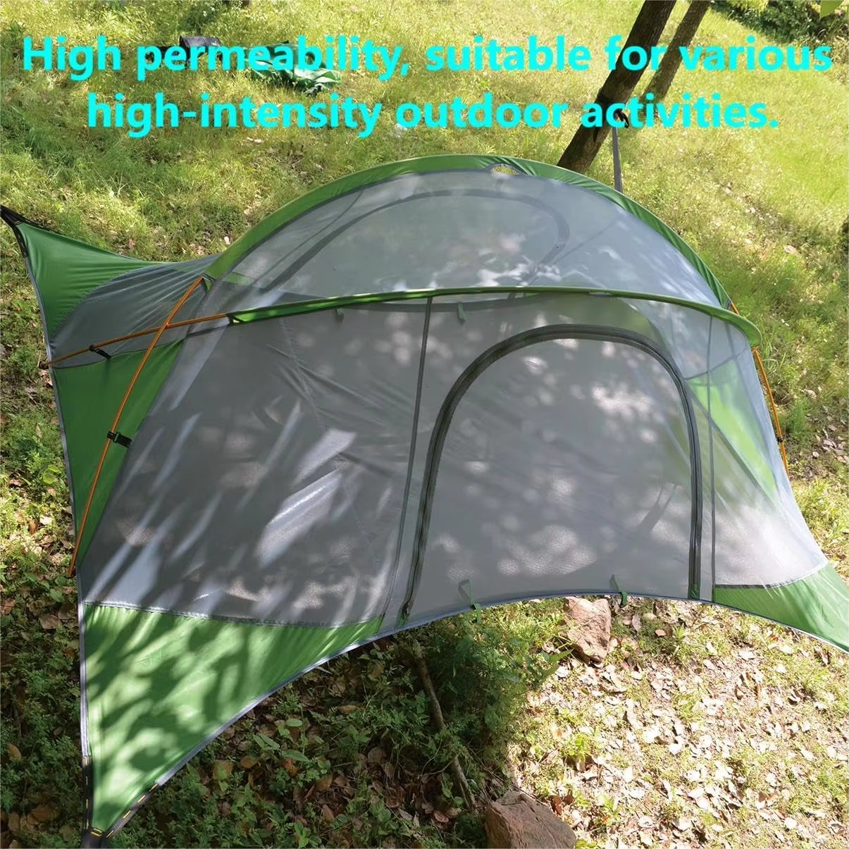 Spacious and Durable Large Portable Camping Hammock for 2-4 People - Perfect for Family Tree Tents, Outdoor Activities, Hiking, and Travel