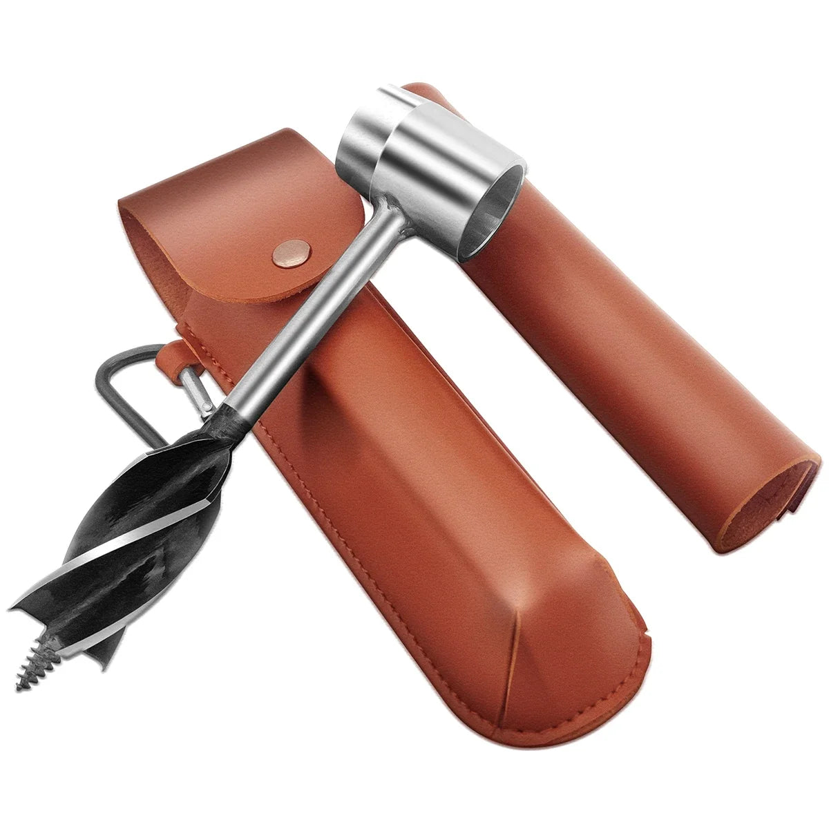 Bushcraft Carbon Steel Portable Hand Drill: The Ultimate Survival Auger and Self-Tapping Wood Punch Tool for Outdoor and DIY Enthusiasts