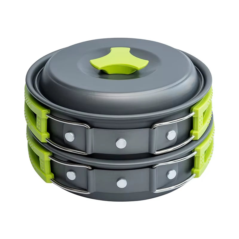 Premium Backpacking Cooking Set: Versatile and Sturdy Outdoor Cookware with Essential Tableware and Storage Solution