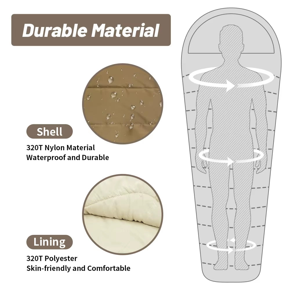 MJ600 Premium Waterproof 4-Season Sleeping Bag for Ultimate Comfort in Outdoor Hiking and Camping Adventures