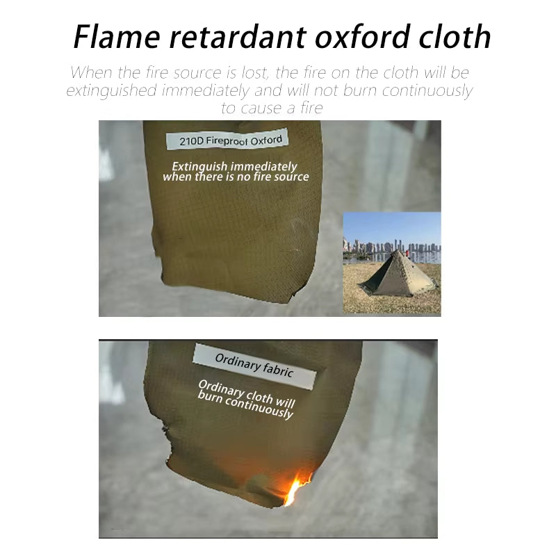 Premium Waterproof Flame-Retardant Teepee Tent for One - Perfect Winter Shelter with Snow Skirt