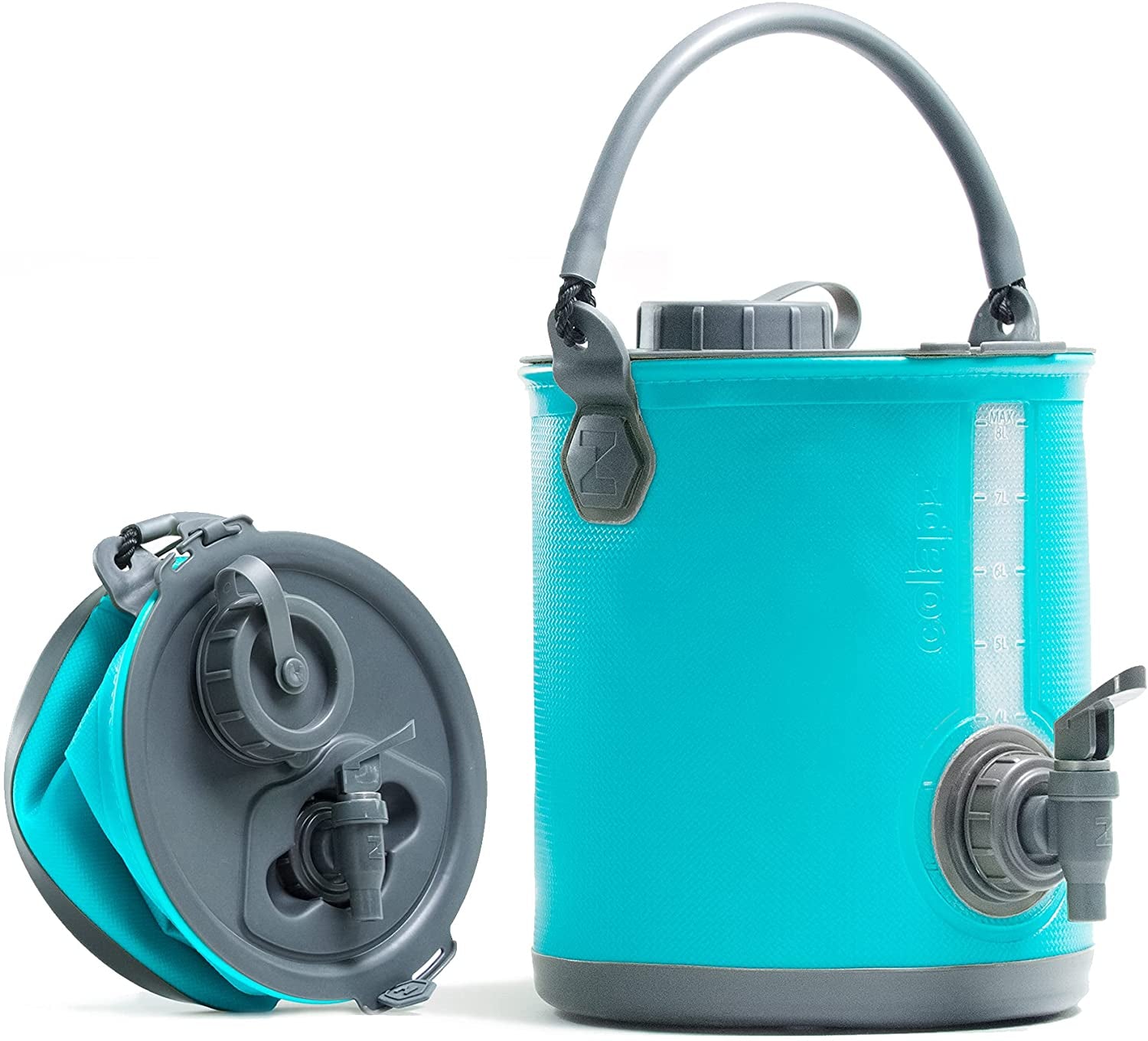 Premium 2-Gallon Collapsible Camping Water Container with Spigot - Versatile Portable Bucket and Water Jug Dispenser for Outdoor Adventures