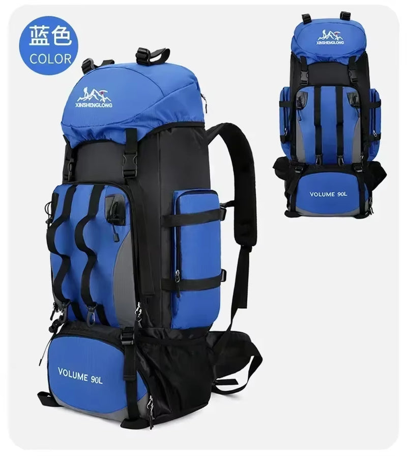 Premium 90L Waterproof Travel Backpack - Versatile Outdoor Sports Bag for Camping and Hiking Adventures