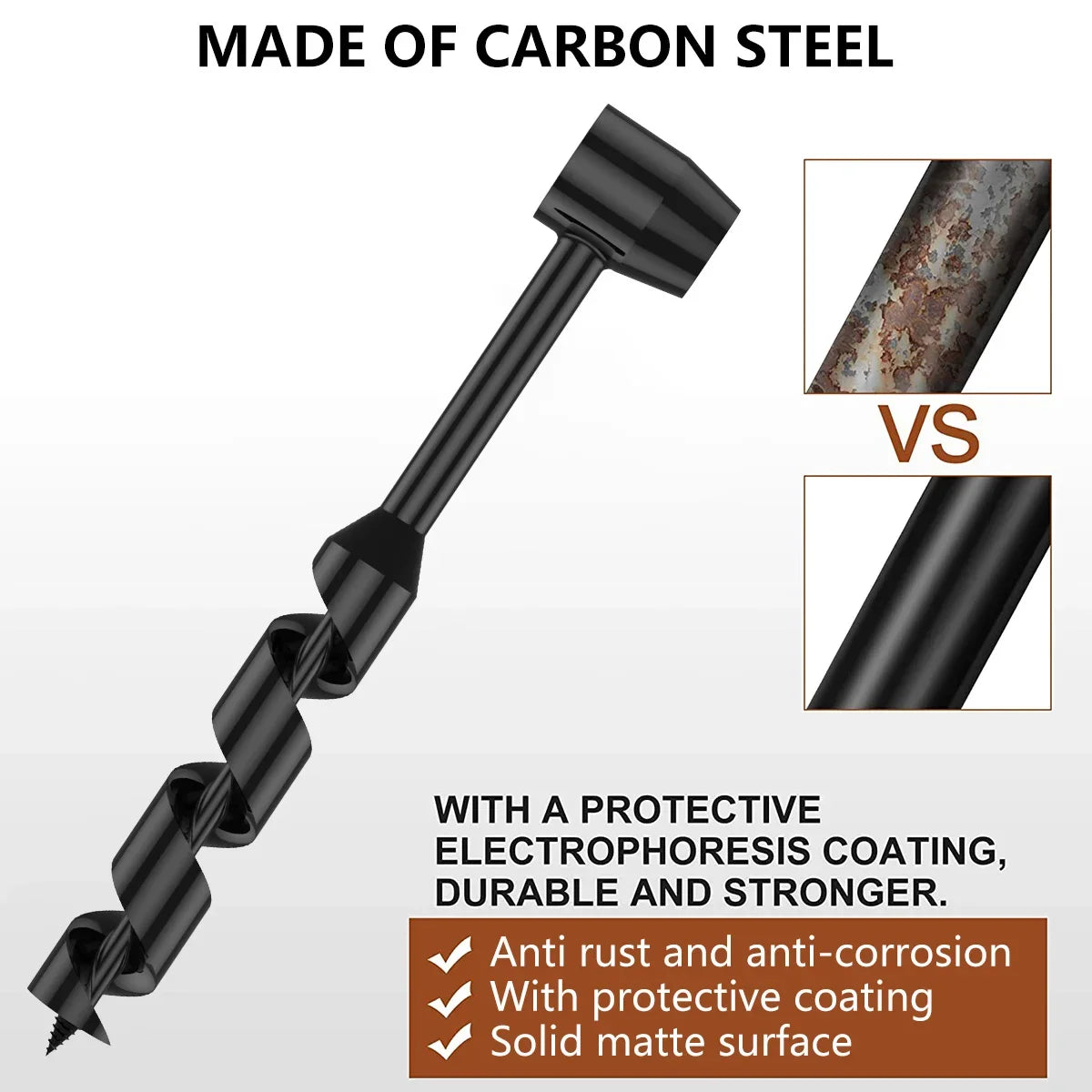 Bushcraft Carbon Steel Portable Hand Drill: The Ultimate Survival Auger and Self-Tapping Wood Punch Tool for Outdoor and DIY Enthusiasts