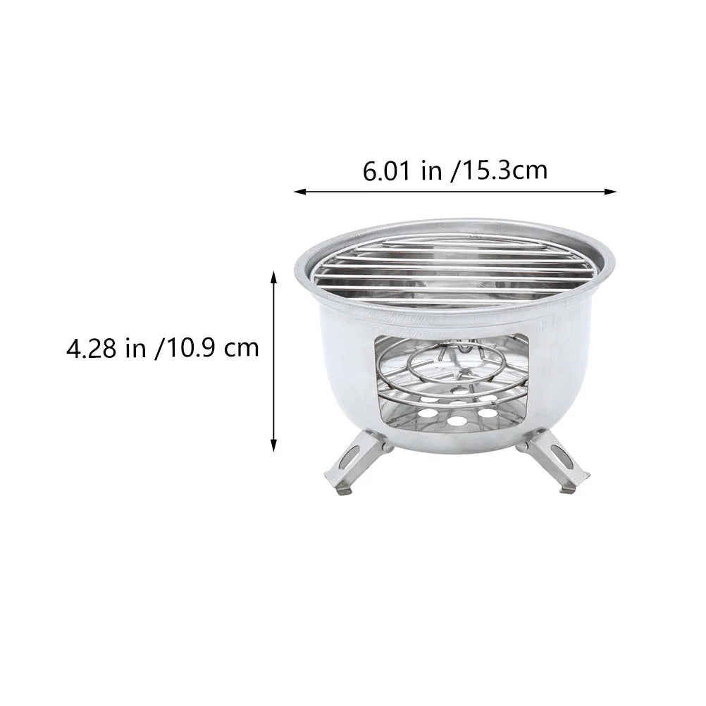 Premium Portable Stainless Steel Camping Grill Set - Compact and Versatile Barbecue Stove for Outdoor Adventures