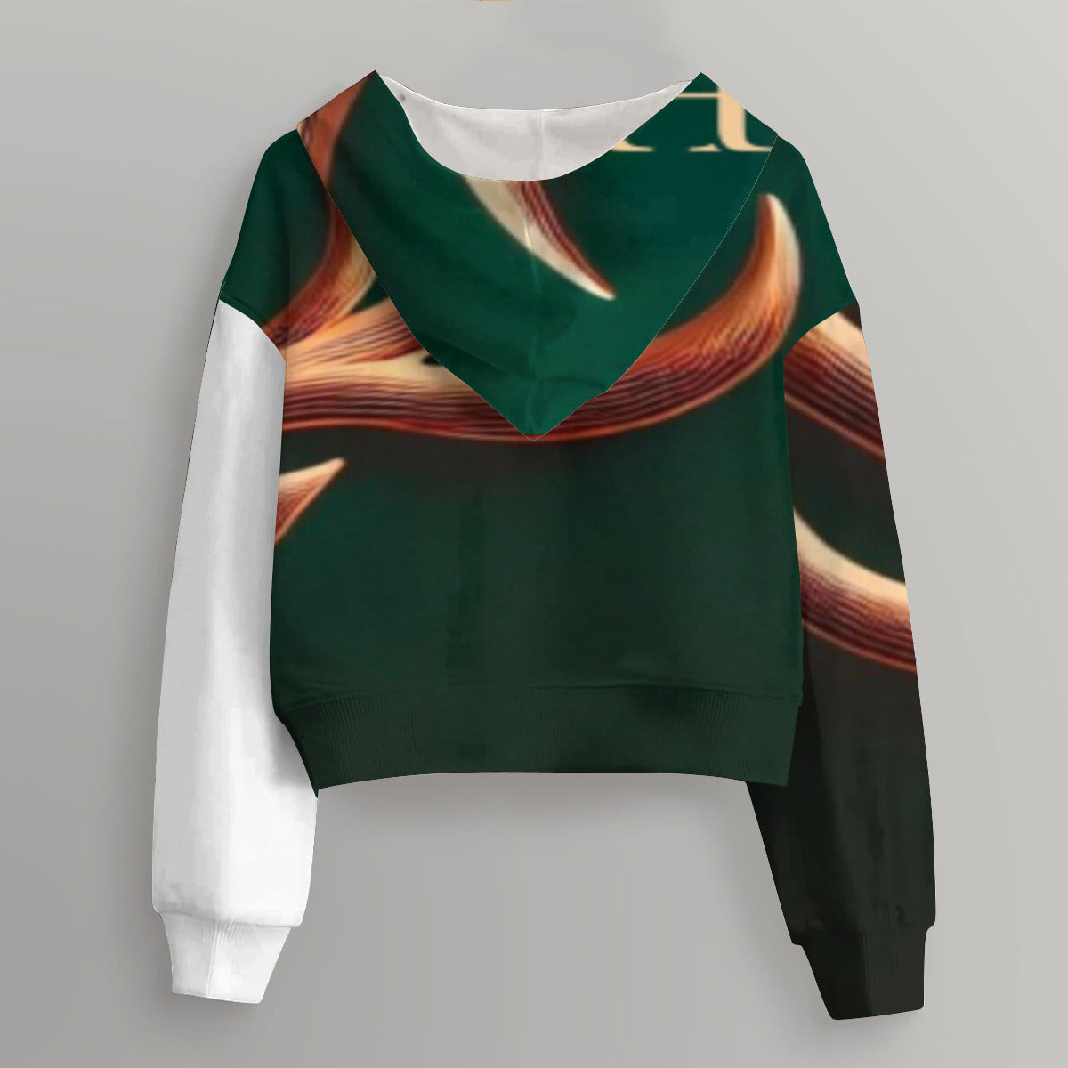 Chic AOP Women's Cropped Hoodie for Effortless Style and Comfort