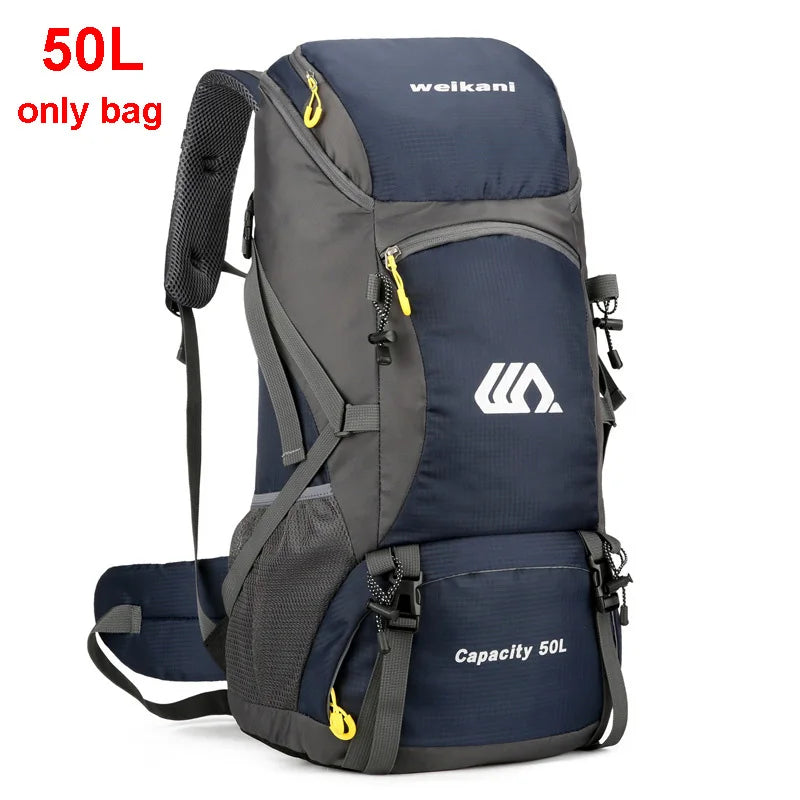 50L Waterproof Travel Backpack for Men and Women - Versatile Rucksack for Hiking, Camping, and Outdoor Adventures