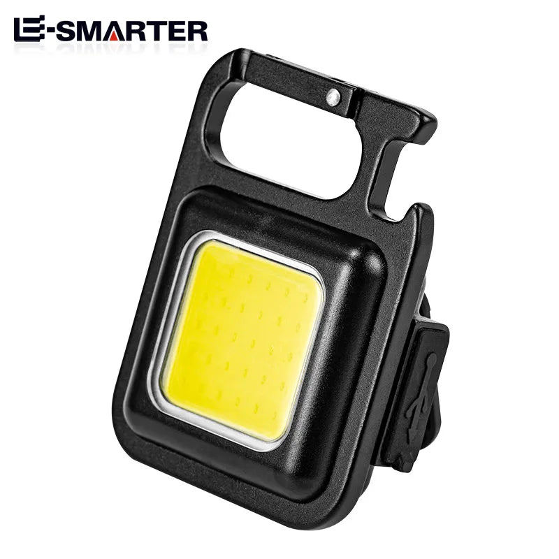 High-Performance Mini COB Flashlight Keychain Lamp - 4 Versatile Lighting Modes, Waterproof EDC Torch for Outdoor Adventures, Emergencies, Camping, and Fishing