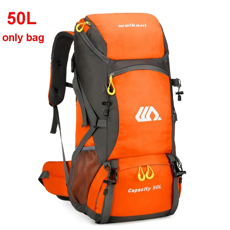 50L Waterproof Travel Backpack for Men and Women - Versatile Rucksack for Hiking, Camping, and Outdoor Adventures