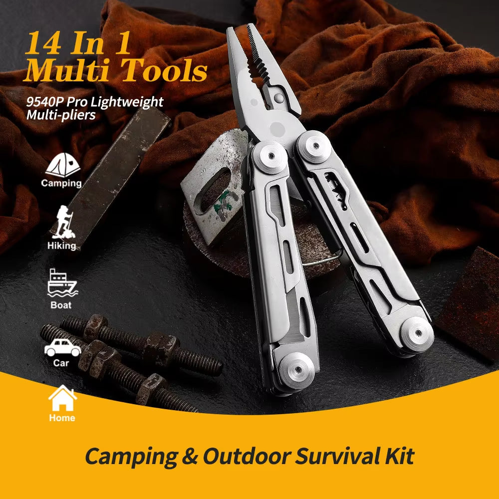 13-in-1 Multi-Purpose Tool - Ideal Gift for Men, Fathers, Birthdays, and Christmas Camping Experiences