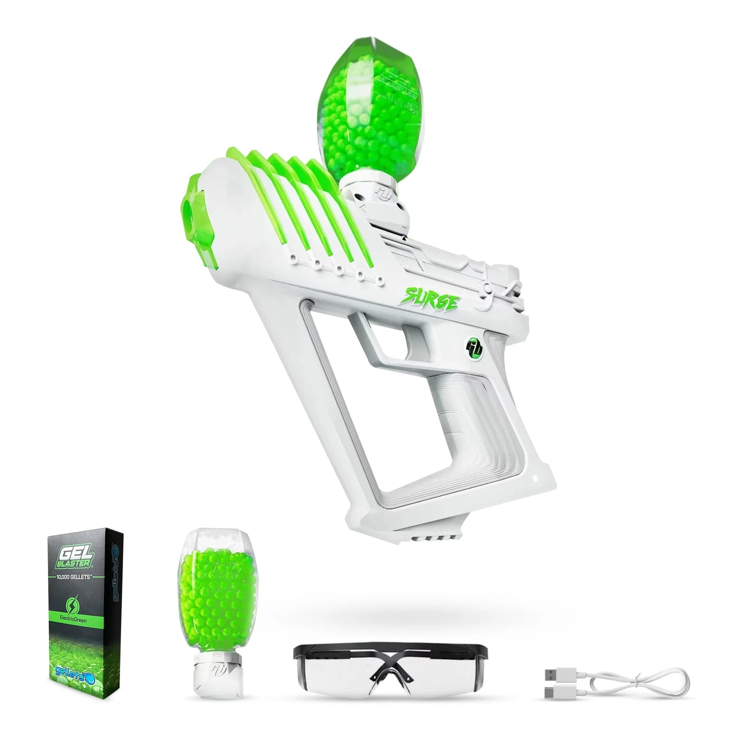 SURGE 1.5 Electric Green Water-Based Gellet Blaster with 10,000 Gellet Pack