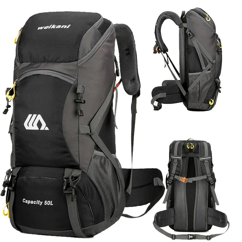 50L Waterproof Travel Backpack for Men and Women - Versatile Rucksack for Hiking, Camping, and Outdoor Adventures
