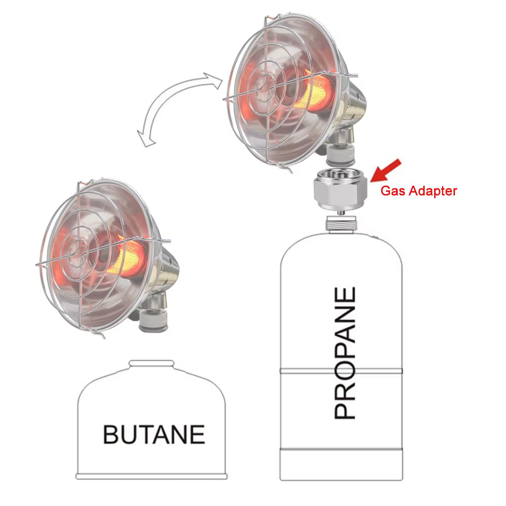 Premium Portable Outdoor Gas Heater - Versatile Propane and Butane Camping Stove for Adventurers