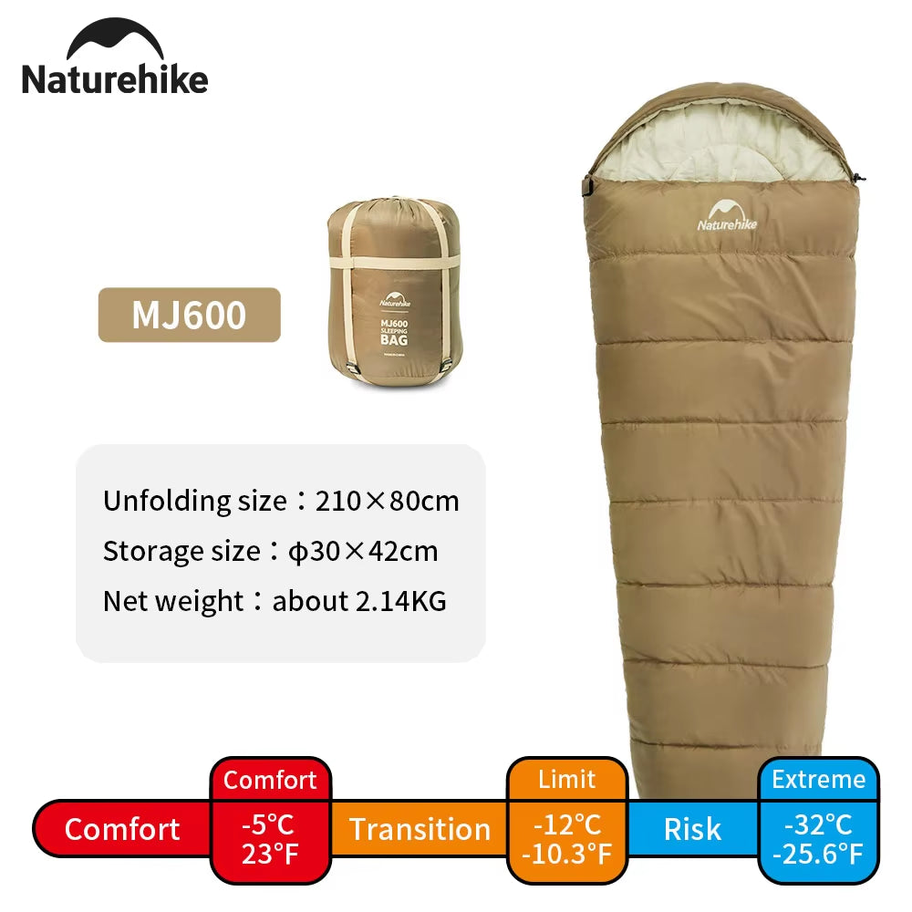 MJ600 Premium Waterproof 4-Season Sleeping Bag for Ultimate Comfort in Outdoor Hiking and Camping Adventures