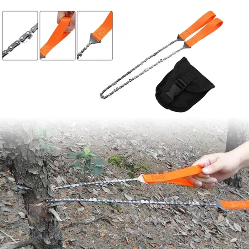 Ultimate Portable Emergency Chain Saw - 11/33 Tooth Survival Tool for Camping and Hiking Adventures
