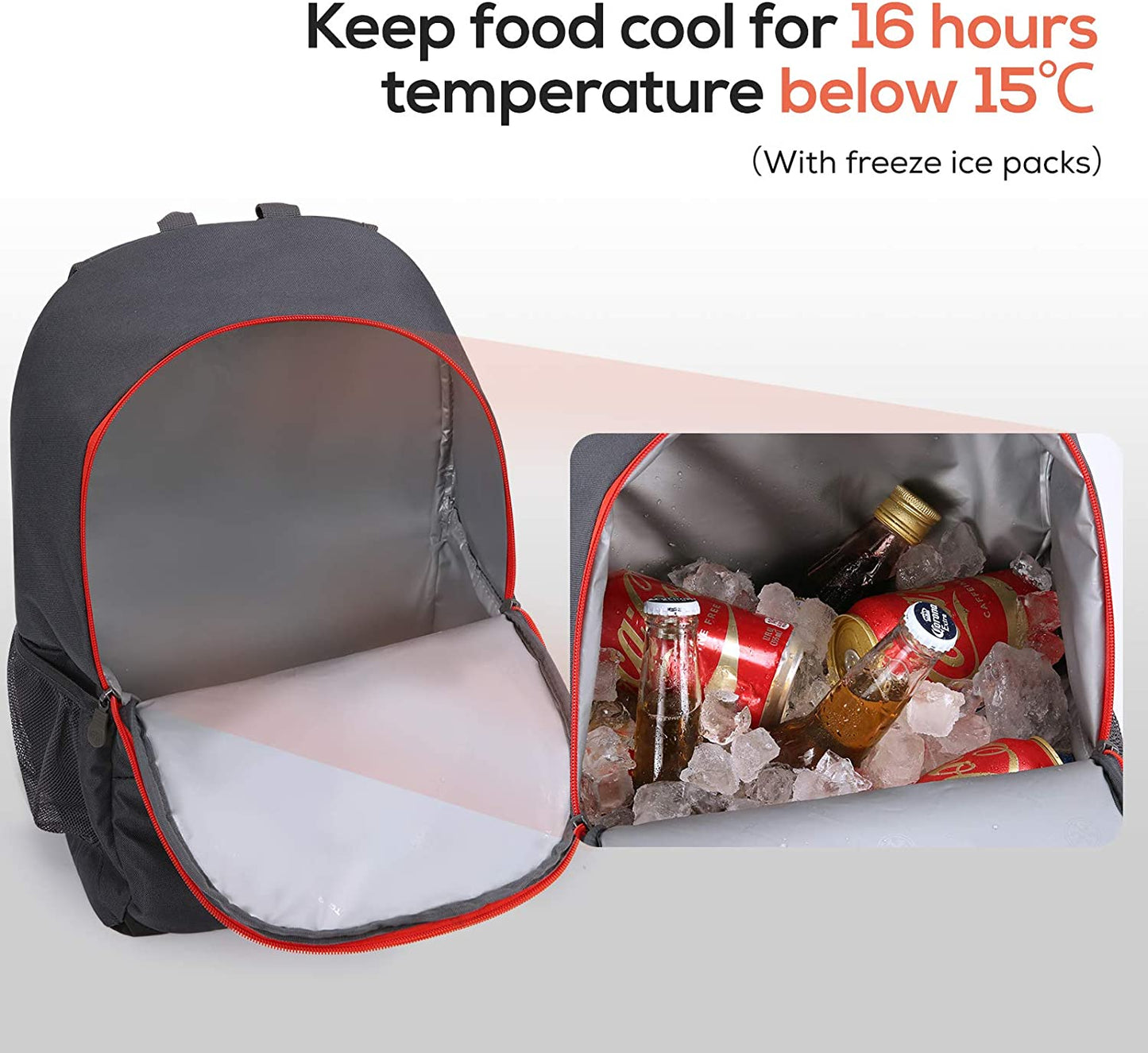 Premium Insulated Backpack Cooler - Lightweight, Leakproof Design for 28 Cans, Perfect for Outdoor Adventures, Work, Picnics, Hiking, and Beach Trips