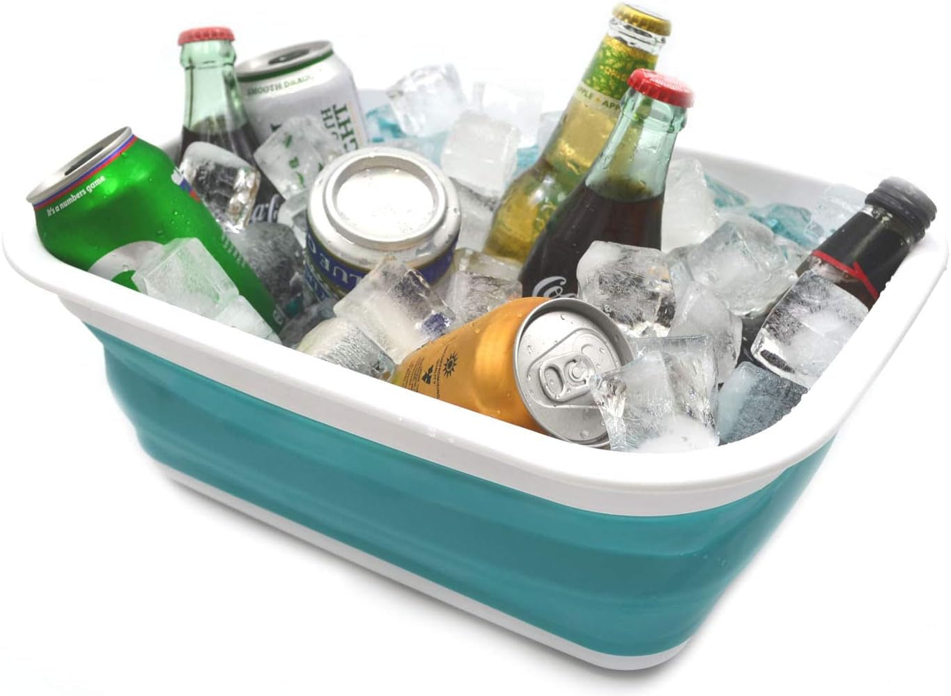 Versatile 9.2L Collapsible Outdoor Tub - Bright Blue Portable Picnic Basket & Space-Saving Storage Solution for Every Adventure