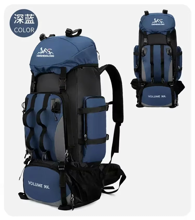 Premium 90L Waterproof Travel Backpack - Versatile Outdoor Sports Bag for Camping and Hiking Adventures