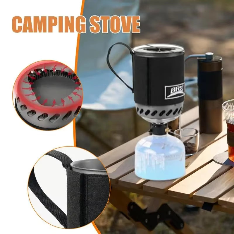 BRS 61 Jet Boil Portable Camping Stove - High-Efficiency Gas Burner with Advanced Heat Exchanger for Ultimate Outdoor Cooking
