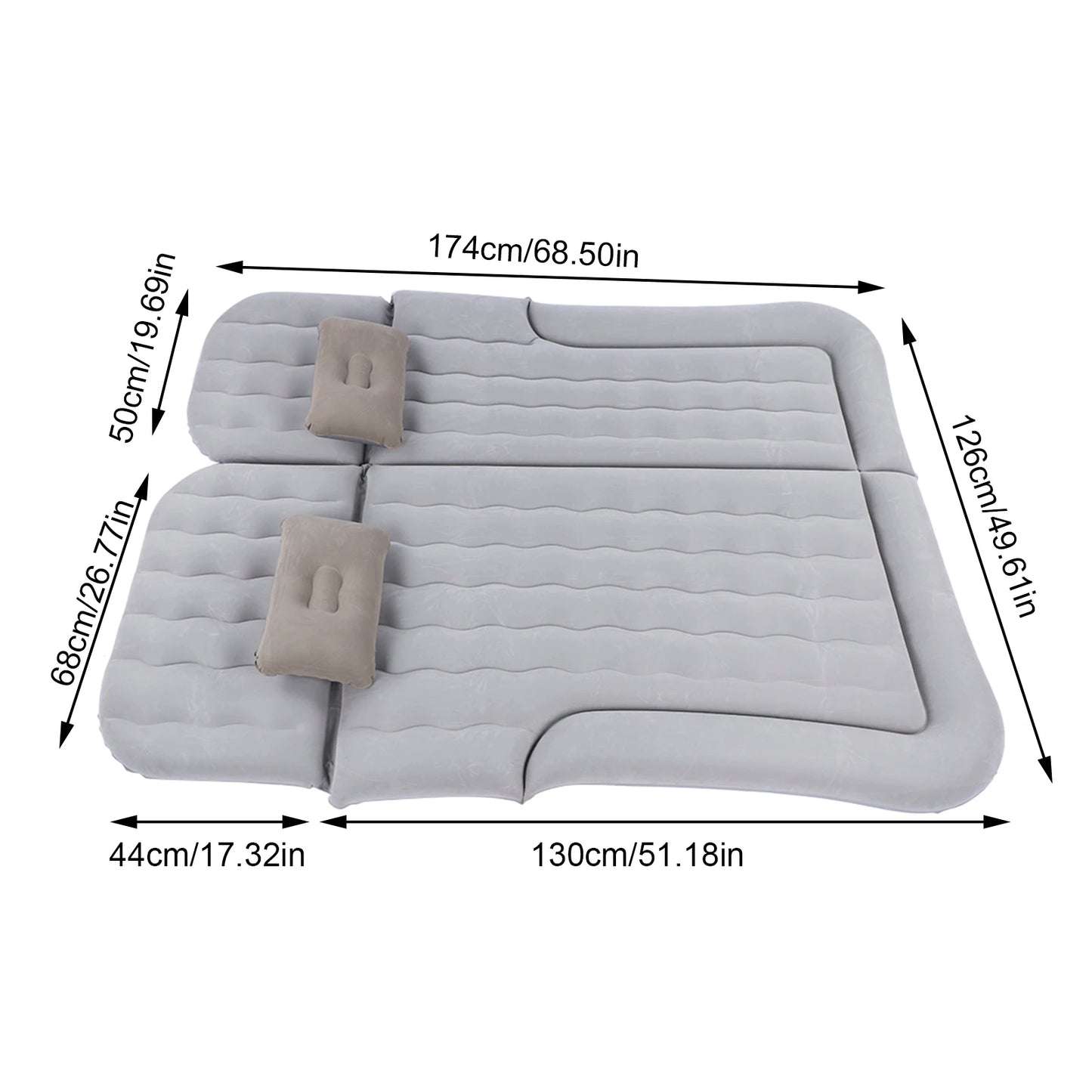 Premium Multifunctional Inflatable Travel Mattress with PVC Flocking for Ultimate Comfort in Cars, SUVs, Homes, and Outdoor Excursions