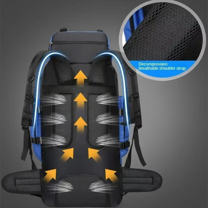 Premium 90L Waterproof Travel Backpack - Versatile Outdoor Sports Bag for Camping and Hiking Adventures