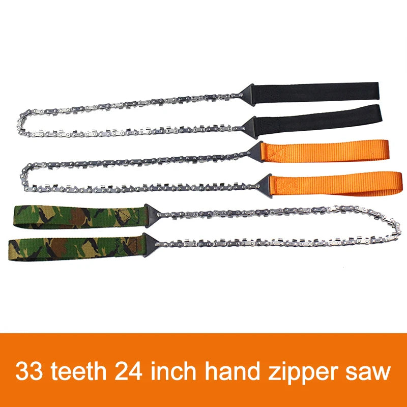 Ultimate Portable Emergency Chain Saw - 11/33 Tooth Survival Tool for Camping and Hiking Adventures