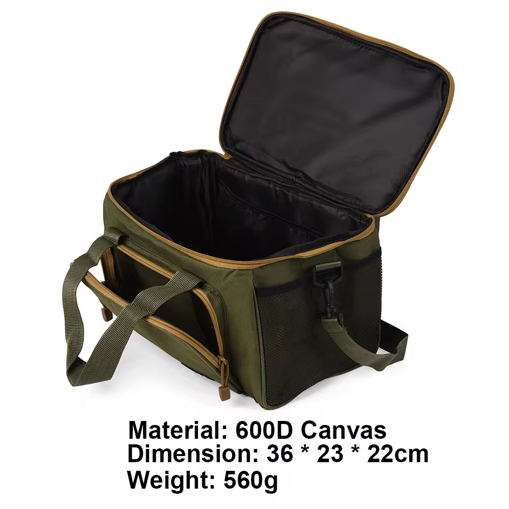 Premium Waterproof Two-Layer Fishing Tackle Storage Bag - Versatile Shoulder Pack for Outdoor Adventures