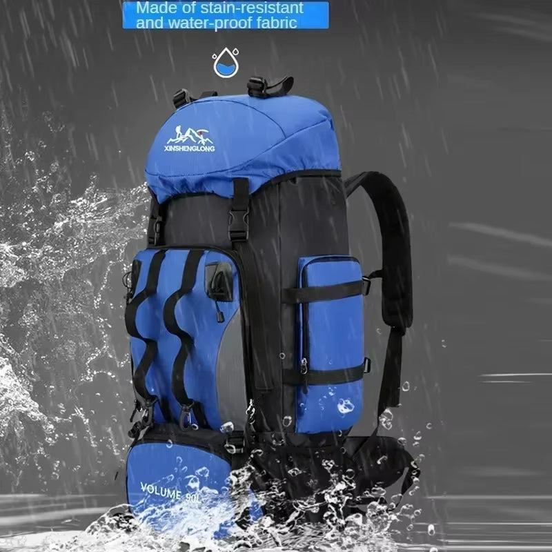 Premium 90L Waterproof Travel Backpack - Versatile Outdoor Sports Bag for Camping and Hiking Adventures