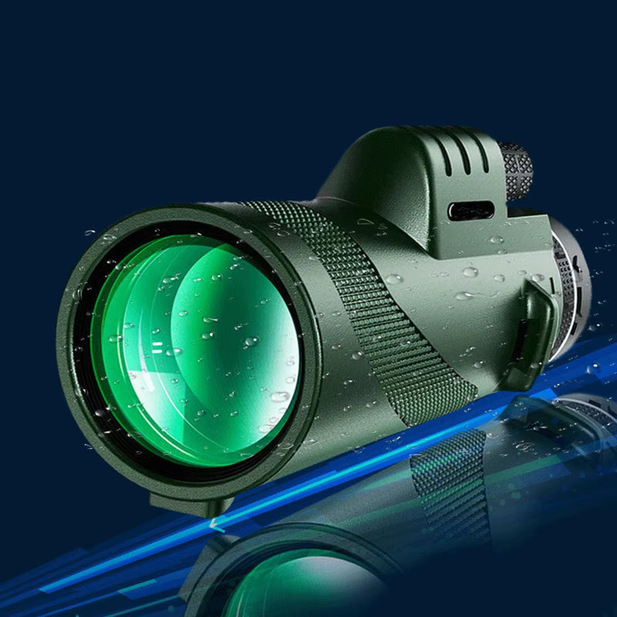 80x100 HD Monocular with Smartphone Stand and Tripod - Premium Long-Range Optics for Outdoor Adventures and Wildlife Observation