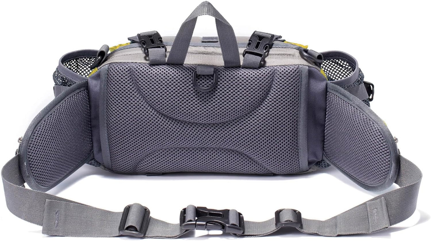 Professional Outdoor Lumbar Pack with Dual Water Bottle Holders for Hiking and Fishing Activities