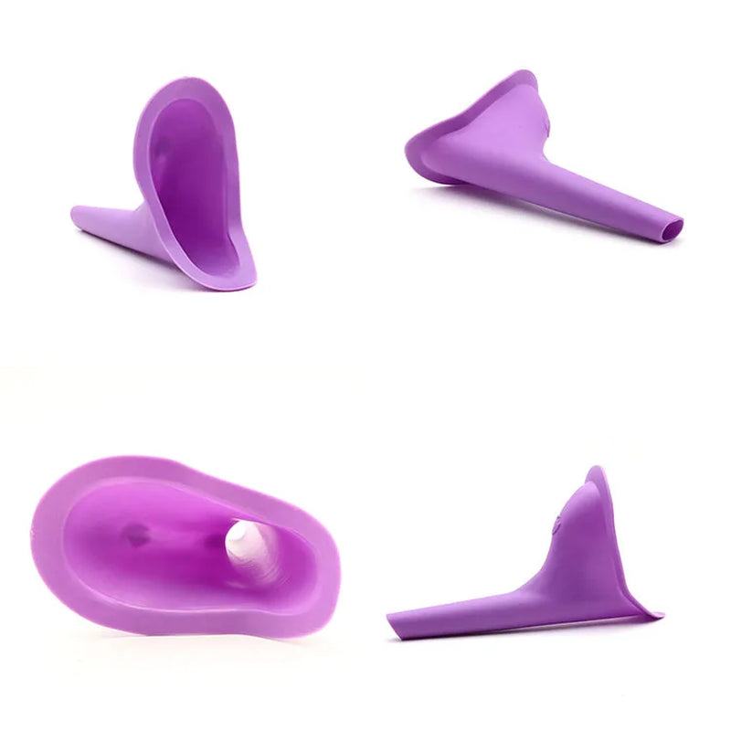 Innovative Portable Female Urinal for Outdoor Adventures - Soft Silicone & Disposable Paper Design