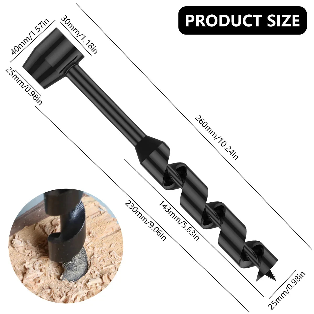 Bushcraft Carbon Steel Portable Hand Drill: The Ultimate Survival Auger and Self-Tapping Wood Punch Tool for Outdoor and DIY Enthusiasts