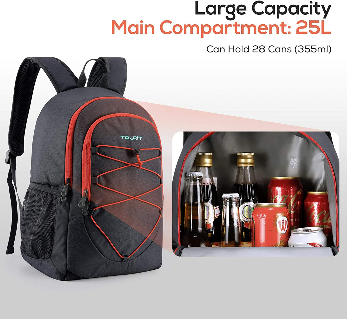 Premium Insulated Backpack Cooler - Lightweight, Leakproof Design for 28 Cans, Perfect for Outdoor Adventures, Work, Picnics, Hiking, and Beach Trips