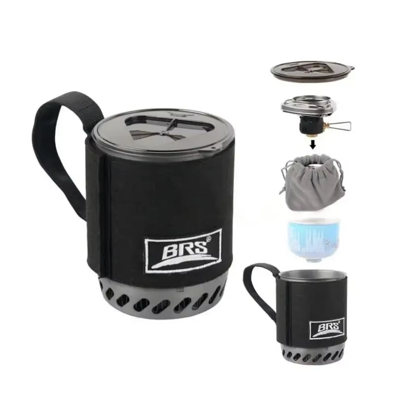 BRS 61 Jet Boil Portable Camping Stove - High-Efficiency Gas Burner with Advanced Heat Exchanger for Ultimate Outdoor Cooking