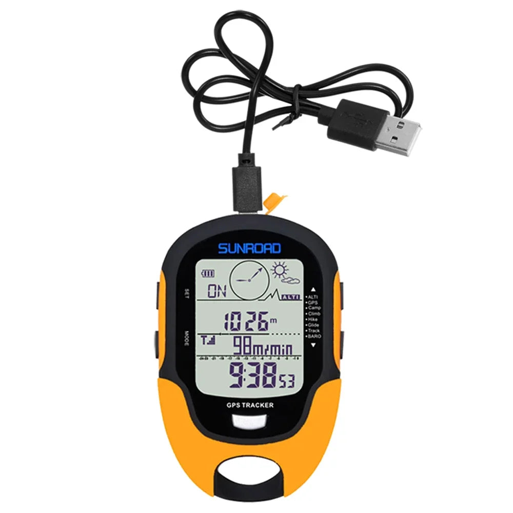 Advanced Portable Handheld GPS Navigation Device with Digital Altimeter, Barometer, and Compass for Outdoor Adventures