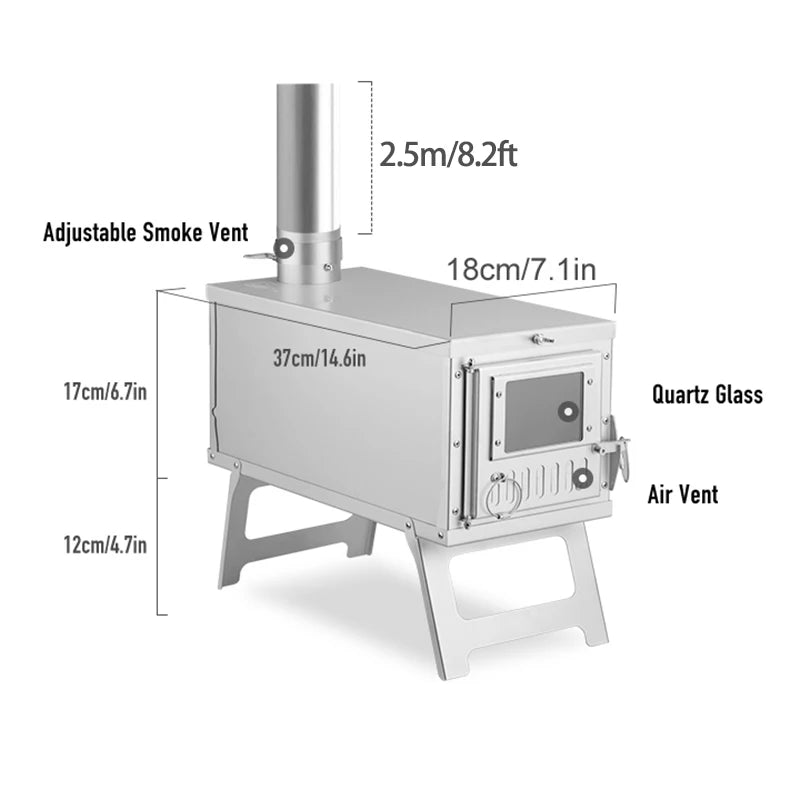 Portable Wood Burning Stove – The Perfect Companion for Outdoor Adventures, Culinary Delights, and Cozy Campfires