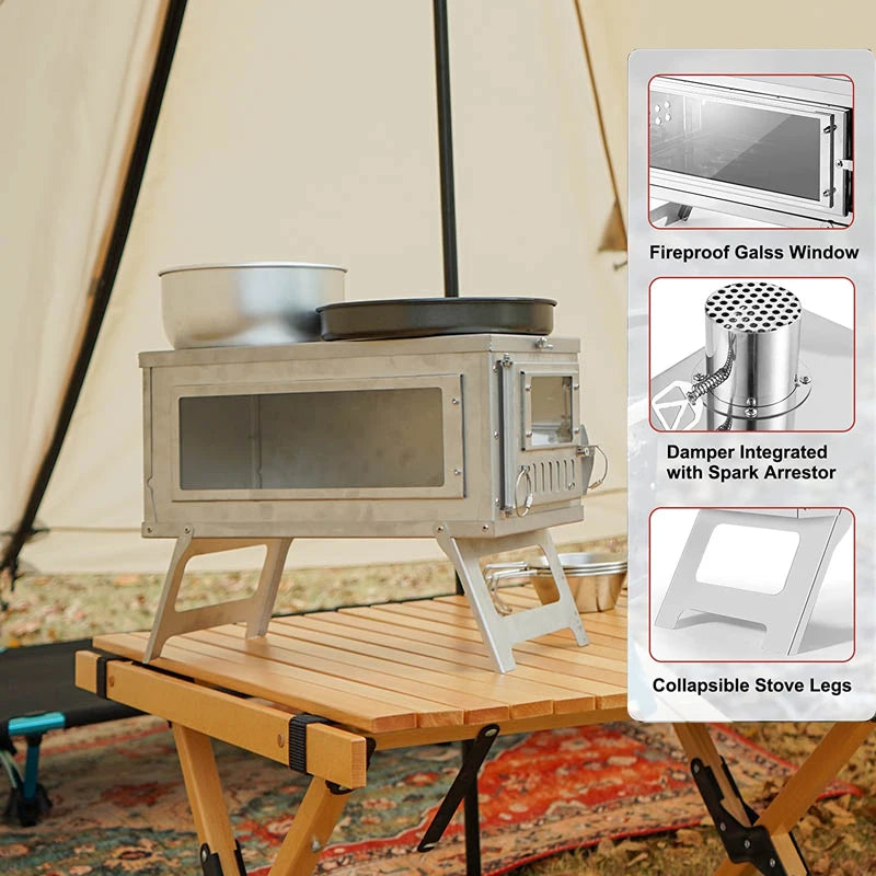 Portable Wood Burning Stove – The Perfect Companion for Outdoor Adventures, Culinary Delights, and Cozy Campfires