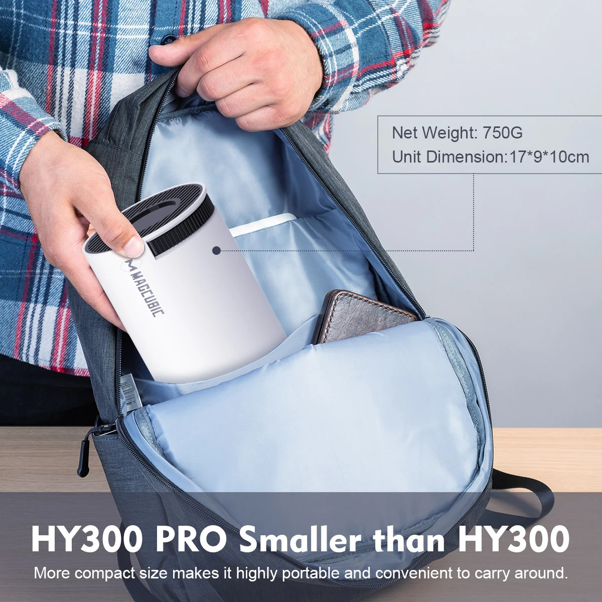 HY300 Pro 4K Android Projector - Exceptional Home and Outdoor Cinematic Experience with Dual WiFi 6 and 1080P Resolution