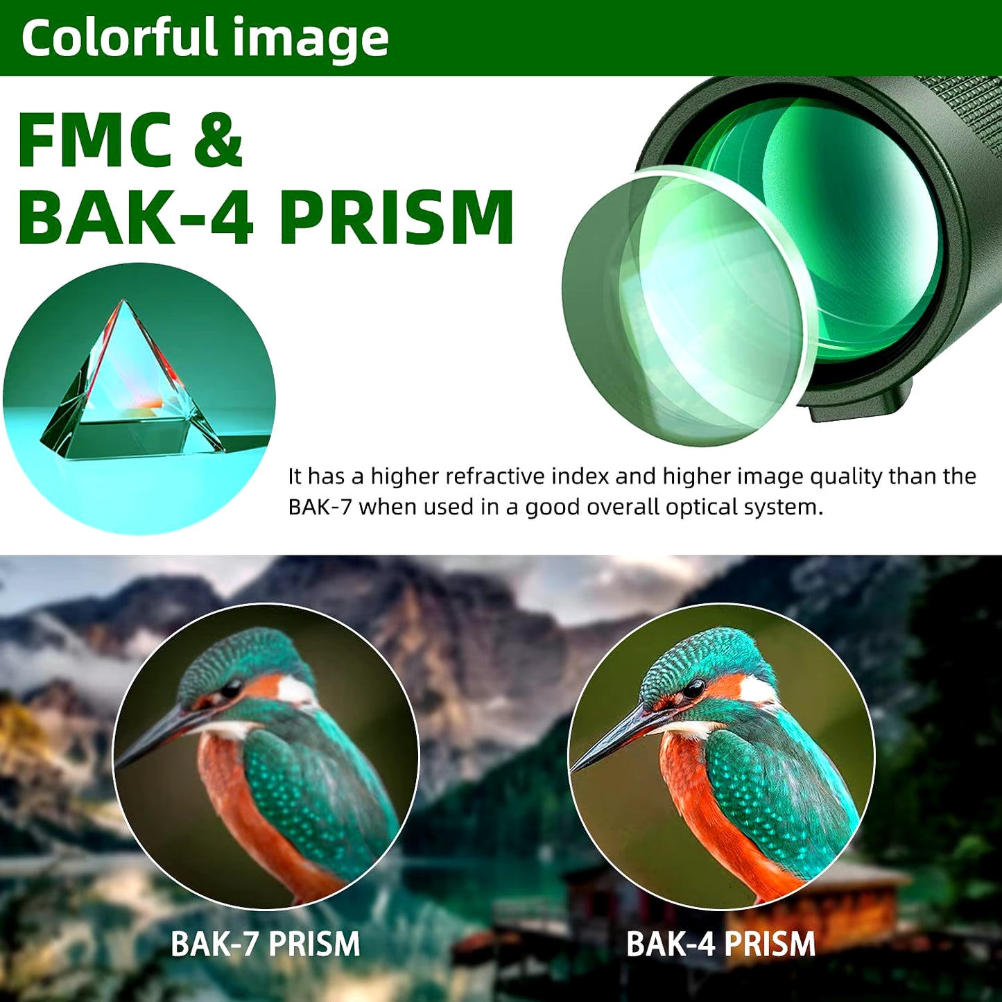 80x100 HD Monocular with Smartphone Stand and Tripod - Premium Long-Range Optics for Outdoor Adventures and Wildlife Observation