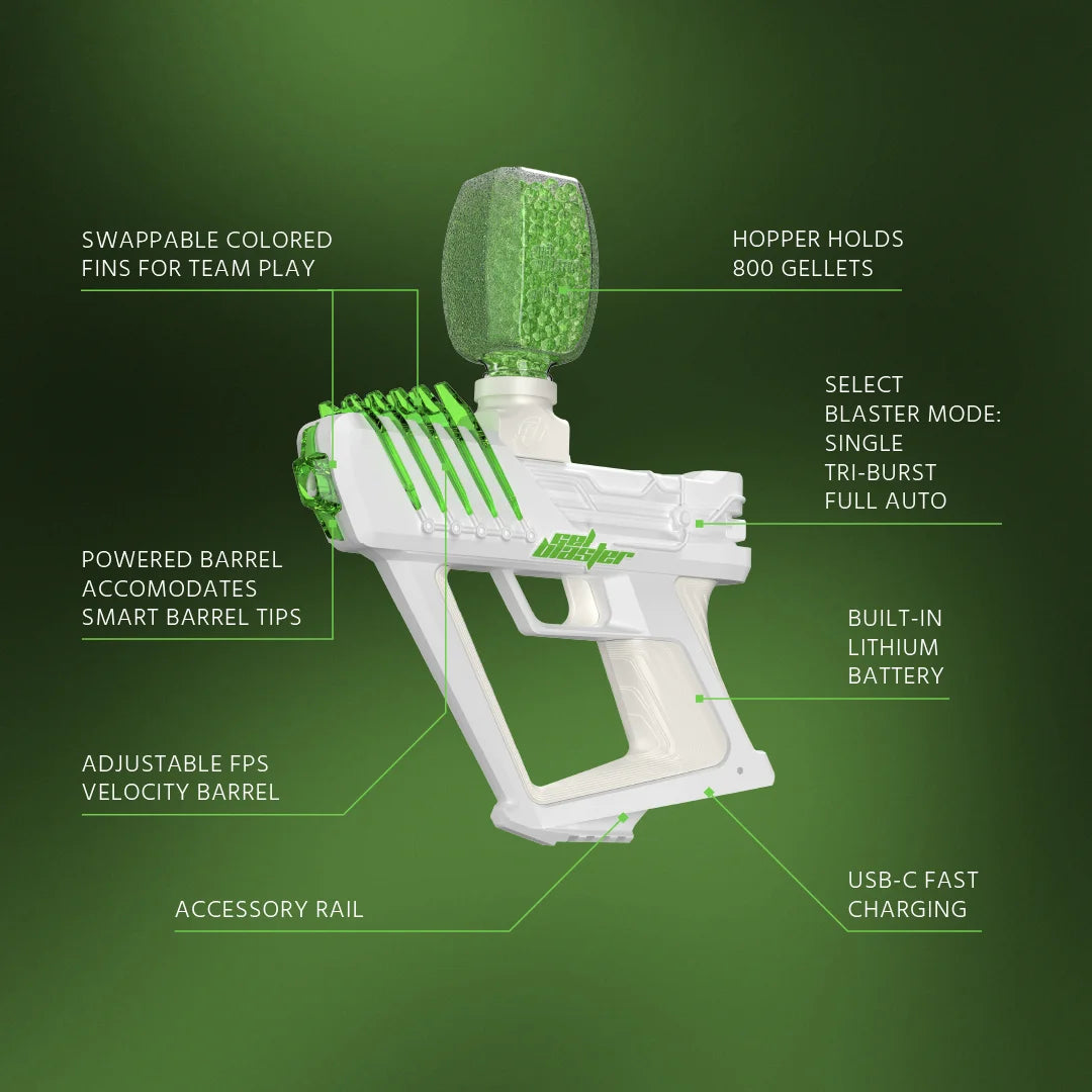 SURGE 1.5 Electric Green Water-Based Gellet Blaster with 10,000 Gellet Pack
